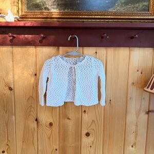 Cherokee White Knit Baby Sweater